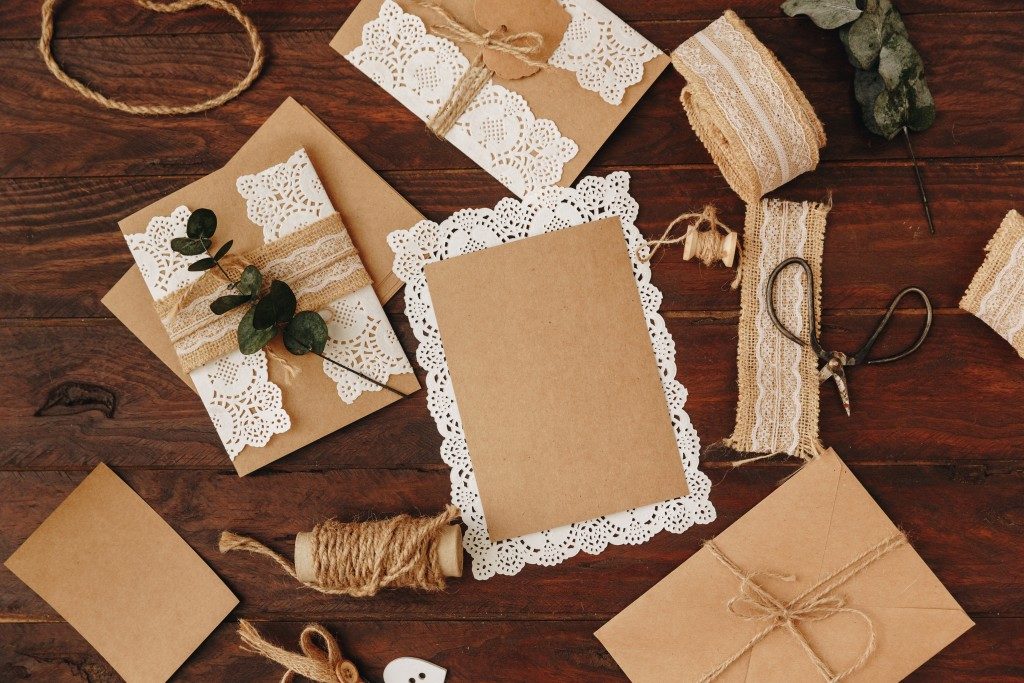materials for wedding invite