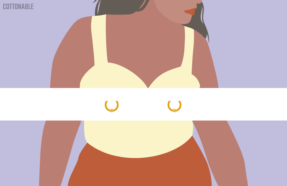 nipple piercing illustration