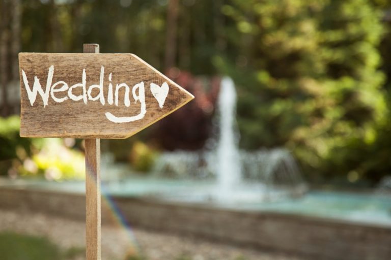 wedding sign