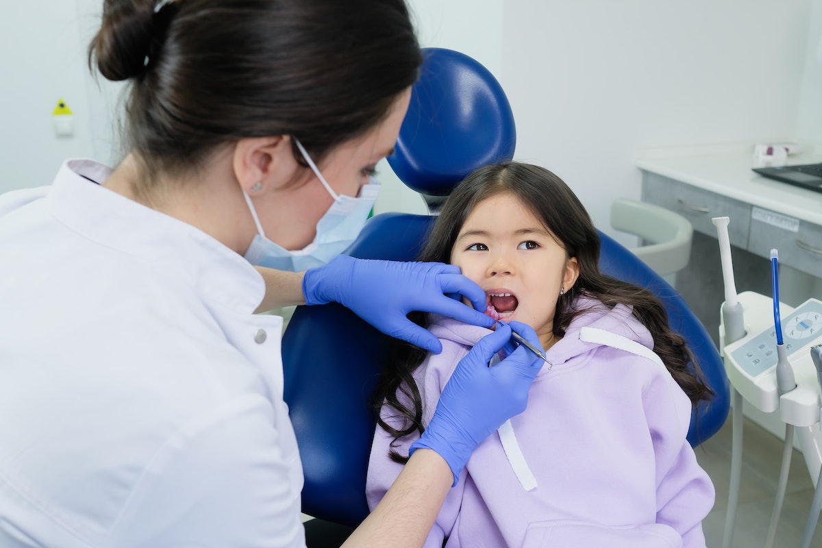 kid getting dental care