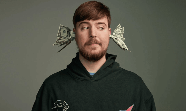 mr beast with money on his ear
